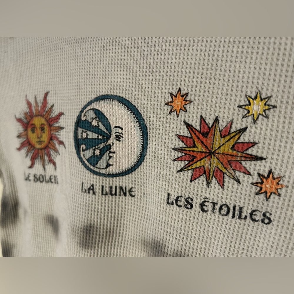 Sun, Moon, and Stars textured top